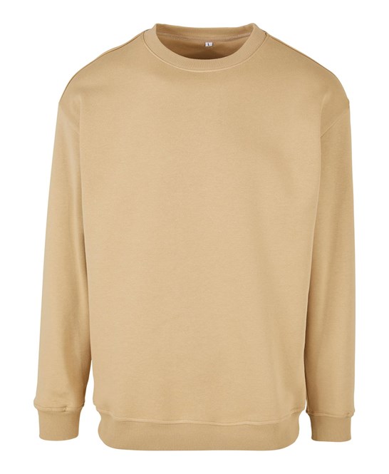 Beige Collegepusero omalla painatuksella