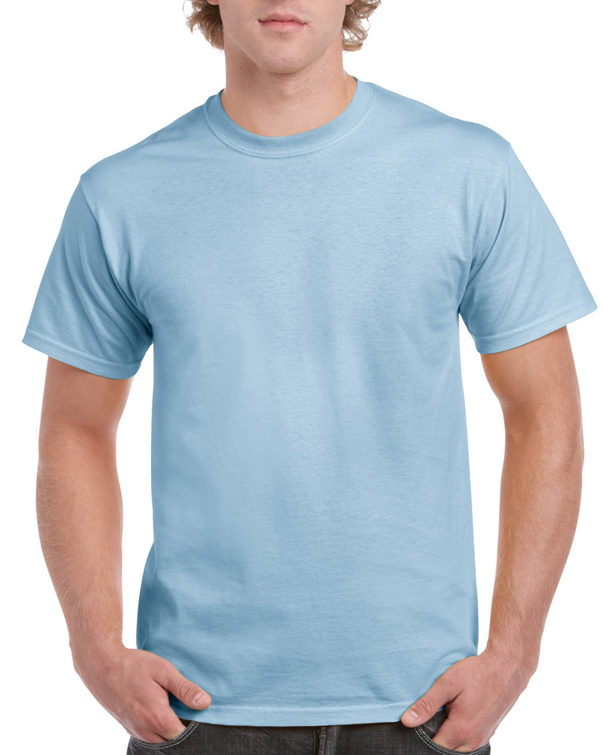 Sky blue Gildan 2000 T-paidat omalla logolla