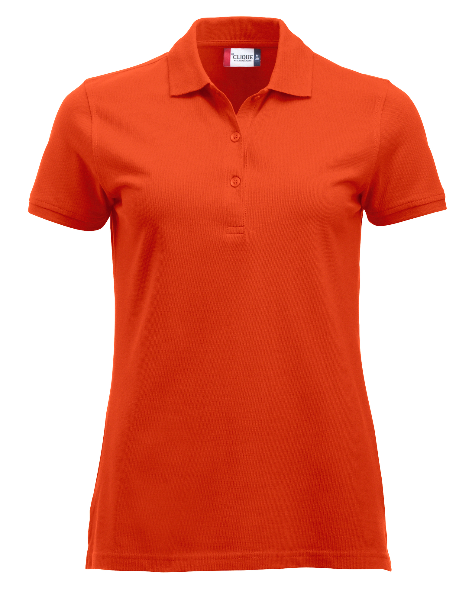 Orange pikeepaita omalla painatuksella