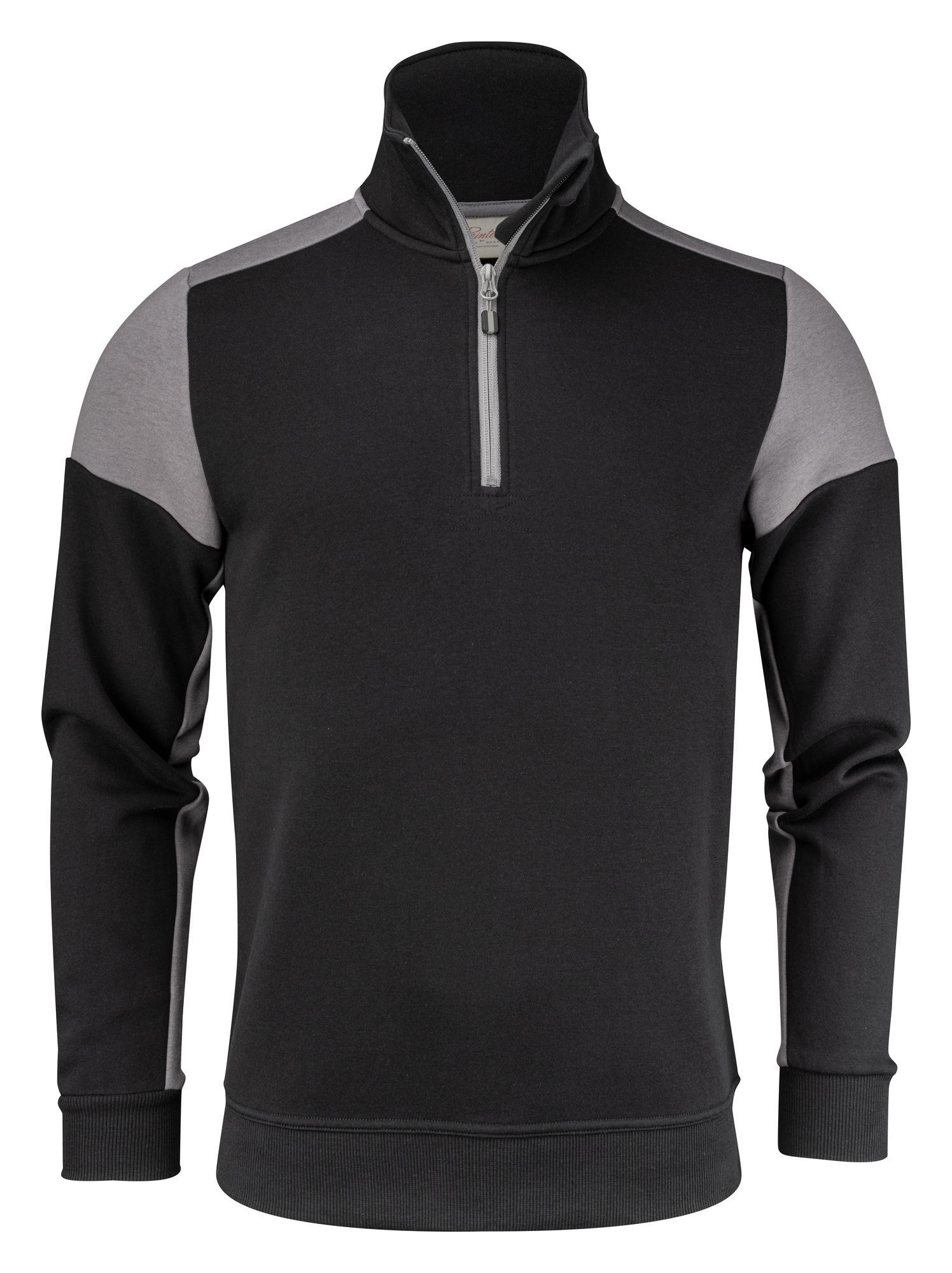 Musta Prime Halfzip paita brodeeraus