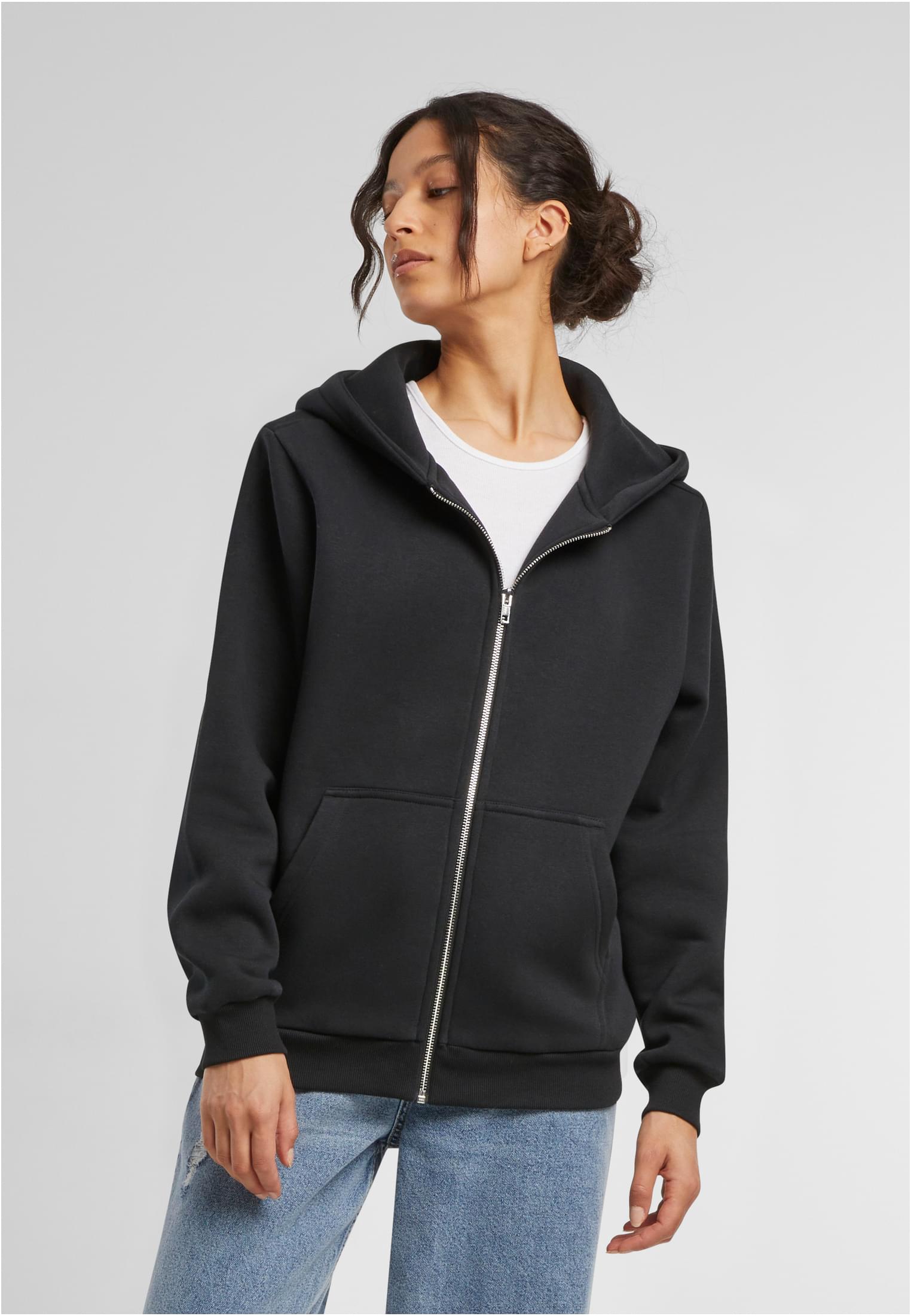 fluffy zip hoody - Ladies Hupparit painatuksella