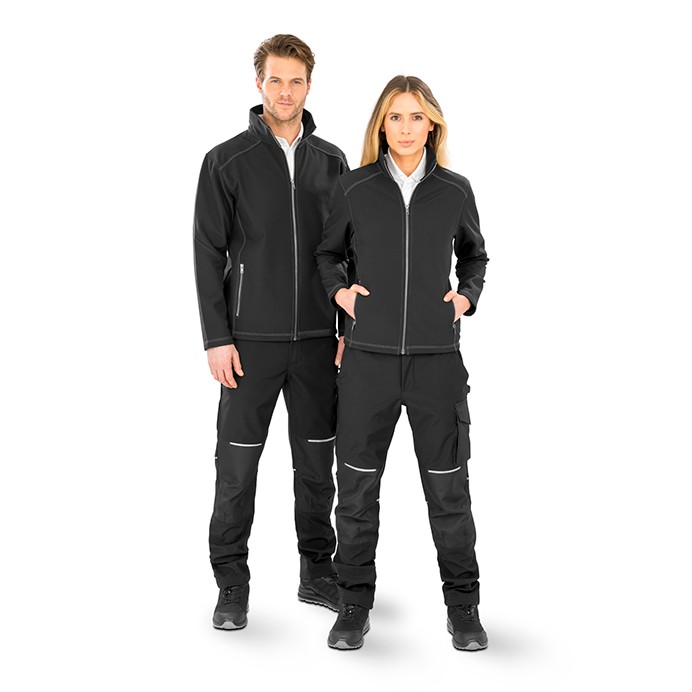 Treble stitch softshell-takki logolla