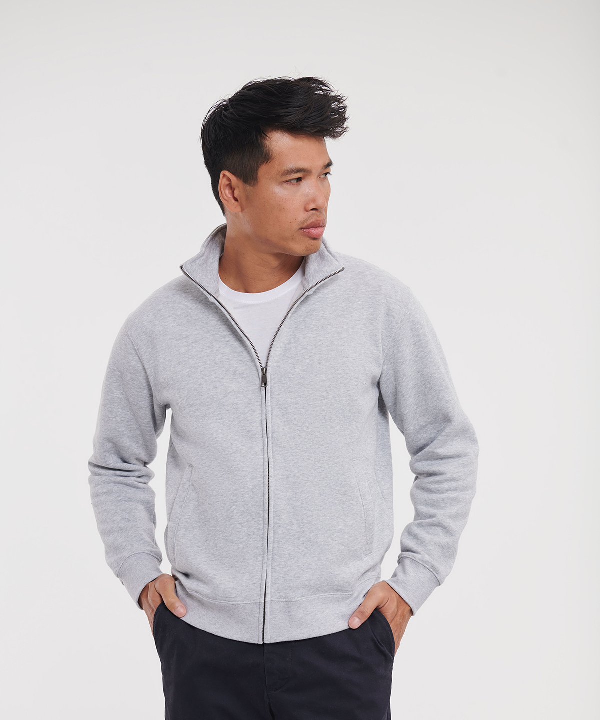 Grey Collegetakit painatuksella
