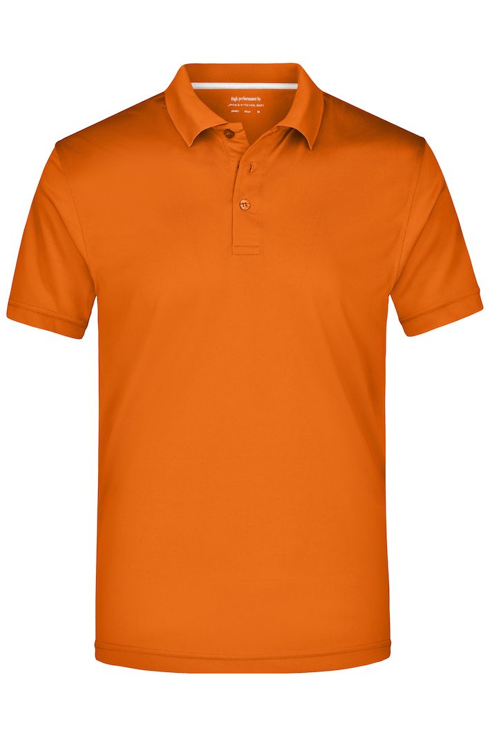 Orange performance pikeepaita omalla tekstillä