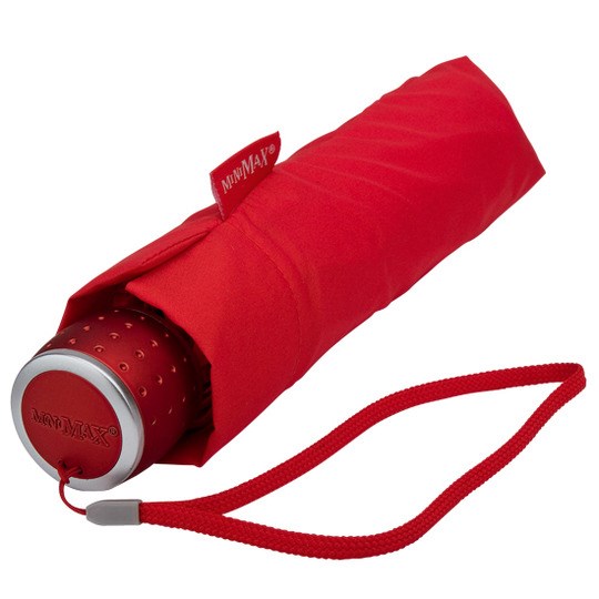 Red sateenvarjot omalla logolla