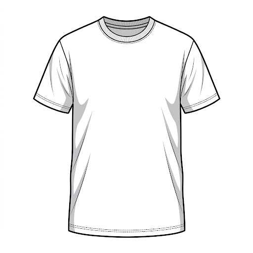 Regular fit -t-paidan tekninen piirros